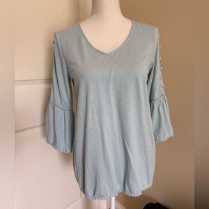 J Jill blouse size small bell sleeves